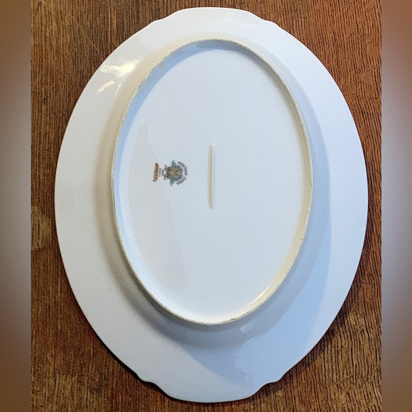 Vintage Discontinued Noritake DIMITY Gold Trim Lug Handled Oval Serving Plate - Picture 9 of 16